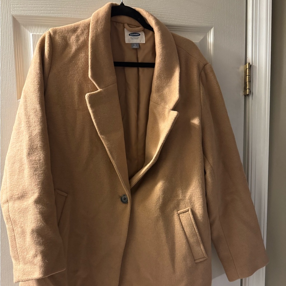 Womens Old Navy L tan overcoat